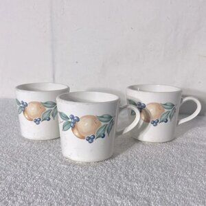 Vintage Corningware Abundance  Fruit Pattern Coffee Cups 3